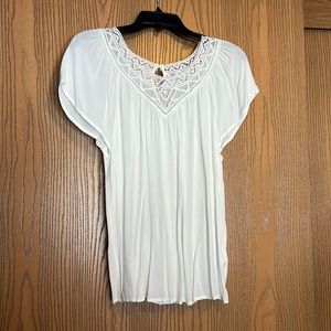 Q&A Jaelyn Crochet Detail Top